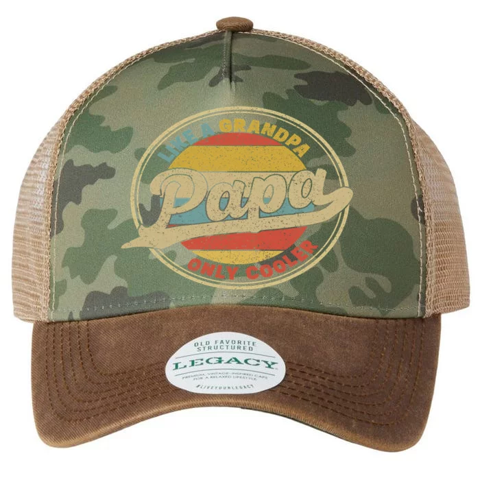 PAPA like a Grandpa ONLY COOLER Funny Dad Papa Definition Legacy Tie Dye Trucker Hat