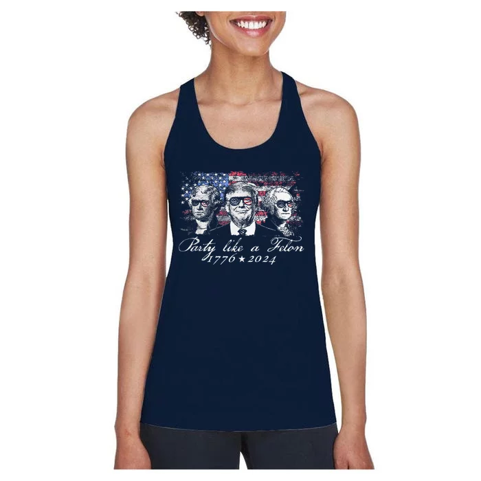 Party Like A Felon 1776 2024 President Women's Racerback Tank