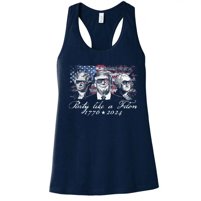 Party Like A Felon 1776 2024 President Women's Racerback Tank