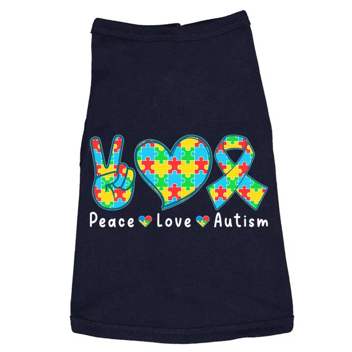 Peace Love Autism In April For Autism Awareness Doggie Tank