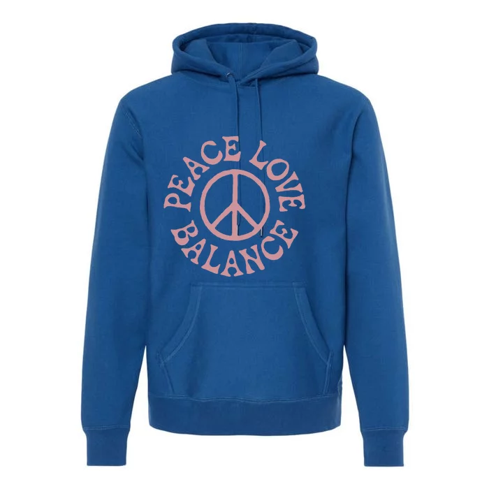 Peace Love And Balance Premium Hoodie