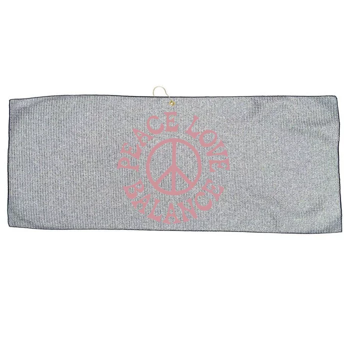 Peace Love And Balance Large Microfiber Waffle Golf Towel