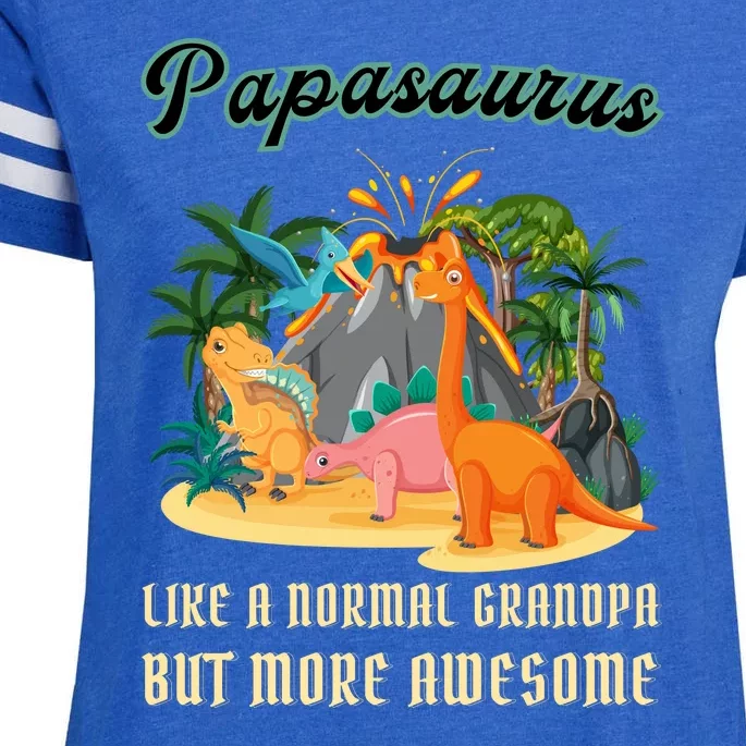 Papasaurus Like A Normal Grandpa Happy Fathers Day 2024 Enza Ladies Jersey Football T-Shirt