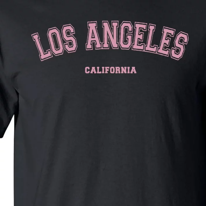 Pink Los Angeles California CA Varsity On Los Angeles Tall T-Shirt