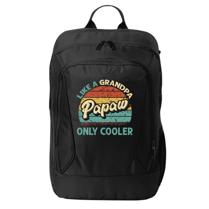 Papaw Like A Grandpa Only Cooler Vintage Dad Fathers Day City Backpack