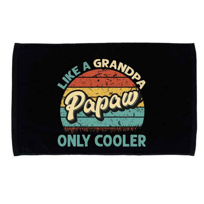 Papaw Like A Grandpa Only Cooler Vintage Dad Fathers Day Microfiber Hand Towel