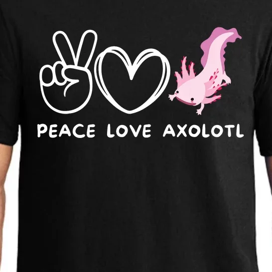 Peace Love Axolotl Retro Axolotl Lover Pajama Set