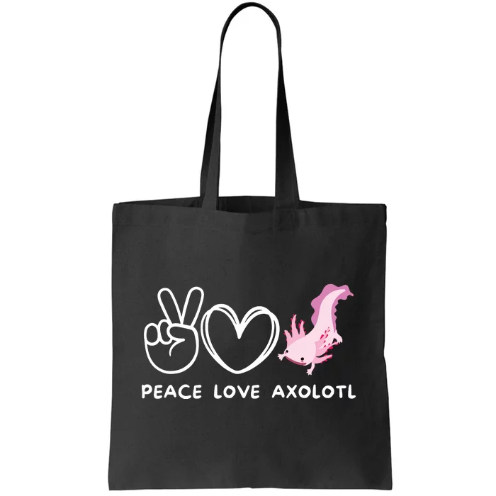 Peace Love Axolotl Retro Axolotl Lover Tote Bag