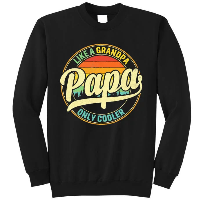 PAPA Like A Grandpa ONLY COOLER Funny Dad Papa Definition Tall Sweatshirt