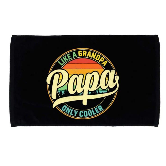 PAPA Like A Grandpa ONLY COOLER Funny Dad Papa Definition Microfiber Hand Towel