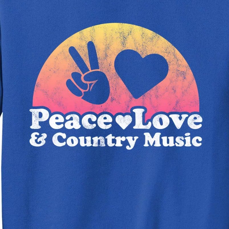 Peace Love And Country Music Funny Gift Sweatshirt