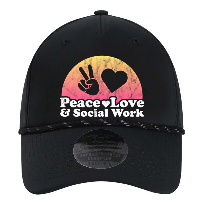 Peace Love And Social Work Social Worker Gift Performance The Dyno Cap