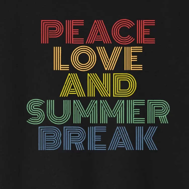 Peace Love And Summer Break Summer Lover Women's Crop Top Tee