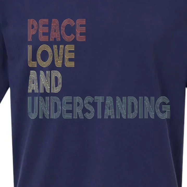 Peace Love And Understanding Inspirational Sueded Cloud Jersey T-Shirt