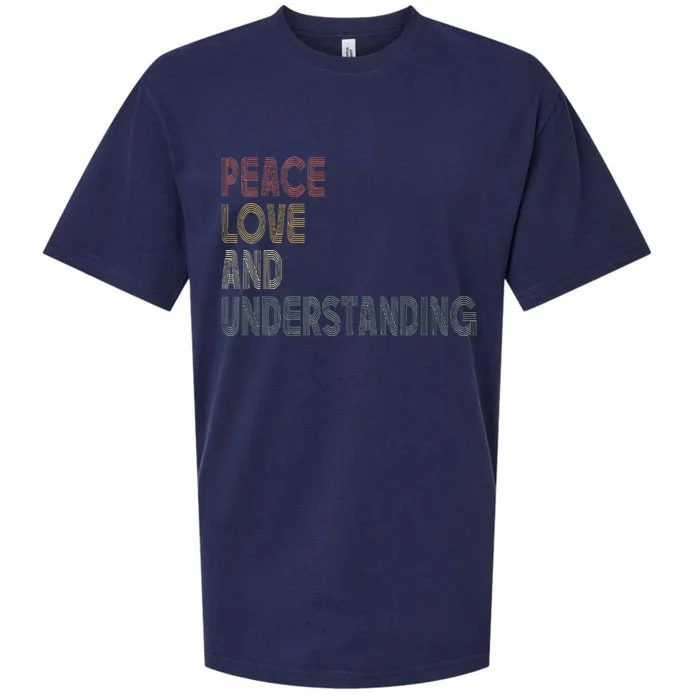 Peace Love And Understanding Inspirational Sueded Cloud Jersey T-Shirt