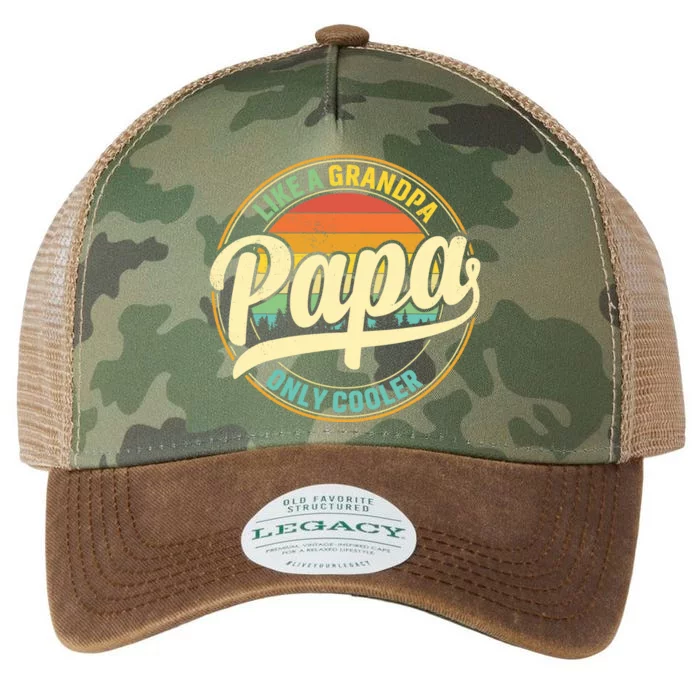 PAPA like a Grandpa ONLY COOLER Father's Day Papa Definition Legacy Tie Dye Trucker Hat