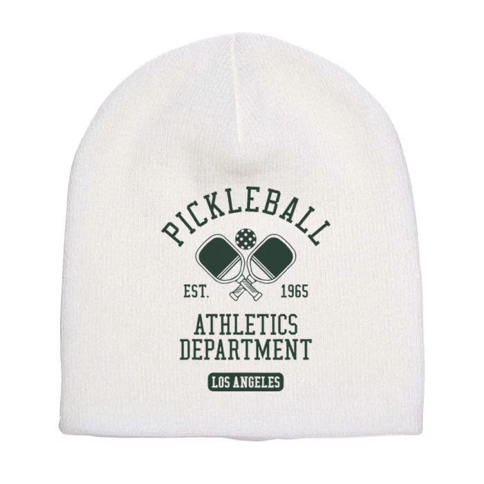 Pickleball Los Angeles Athletics Department Est 1965 Sports Short Acrylic Beanie