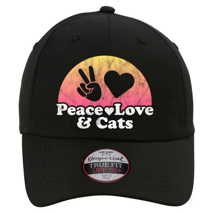 Peace Love And Cats Cat Cool Gift The Original Performance Cap