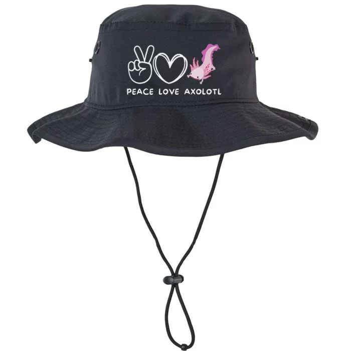 Peace Love Axolotl Retro Axolotl Lover Legacy Cool Fit Booney Bucket Hat