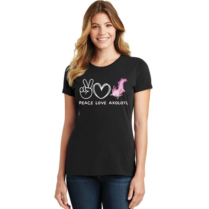 Peace Love Axolotl Retro Axolotl Lover Women's T-Shirt