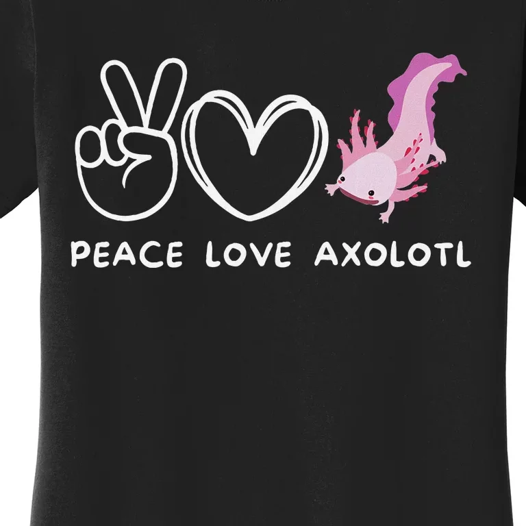 Peace Love Axolotl Retro Axolotl Lover Women's T-Shirt