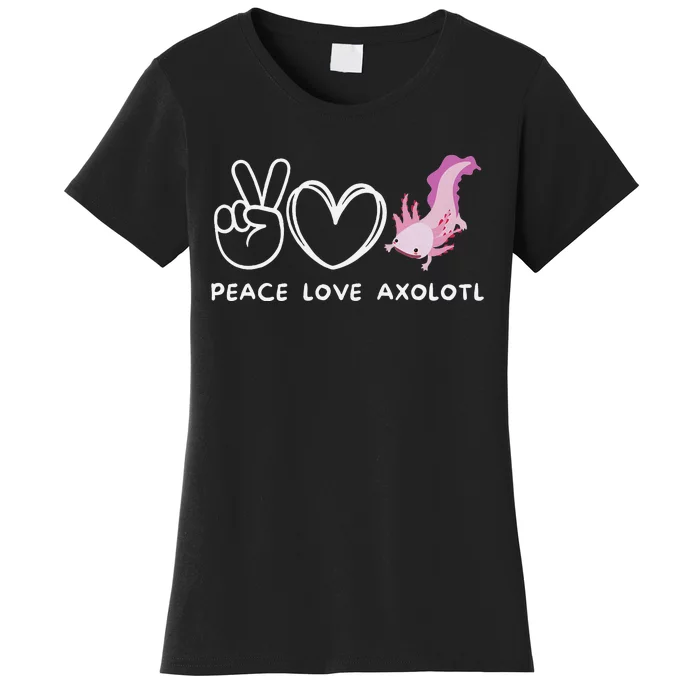 Peace Love Axolotl Retro Axolotl Lover Women's T-Shirt