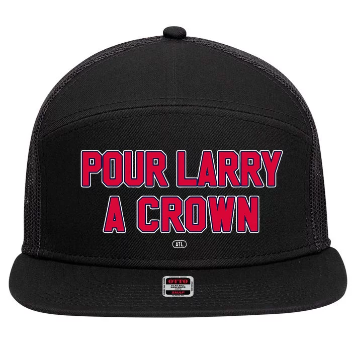 Pour Larry A Crown Funny Home Run Celebration 7 Panel Mesh Trucker Snapback Hat