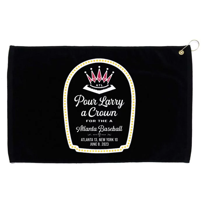 POUR LARRY A CROWN Home Run Celebration Funny Grommeted Golf Towel