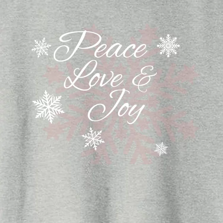 Peace Love And Joy Great Giftholiday Season Snowflake Themed Xgreat Giftmas Gift Women's Crop Top Tee