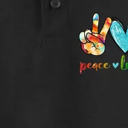 Peace Love Art Painting Palette Cute Art Teacher Gifts Dry Zone Grid Performance Polo