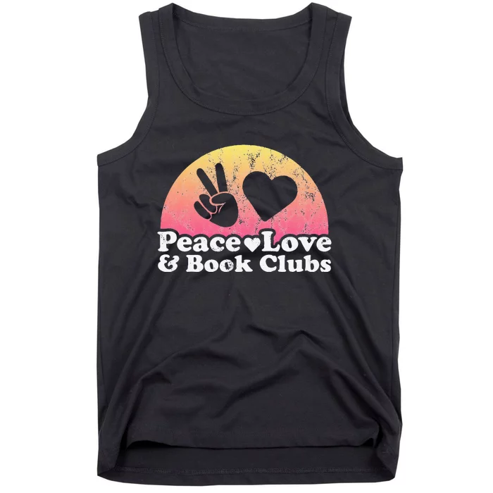 Peace Love and Book Clubs Book Club Tank Top