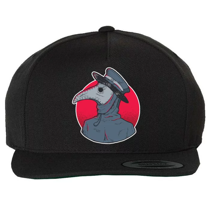 Plague Doctor Mask Wool Snapback Cap