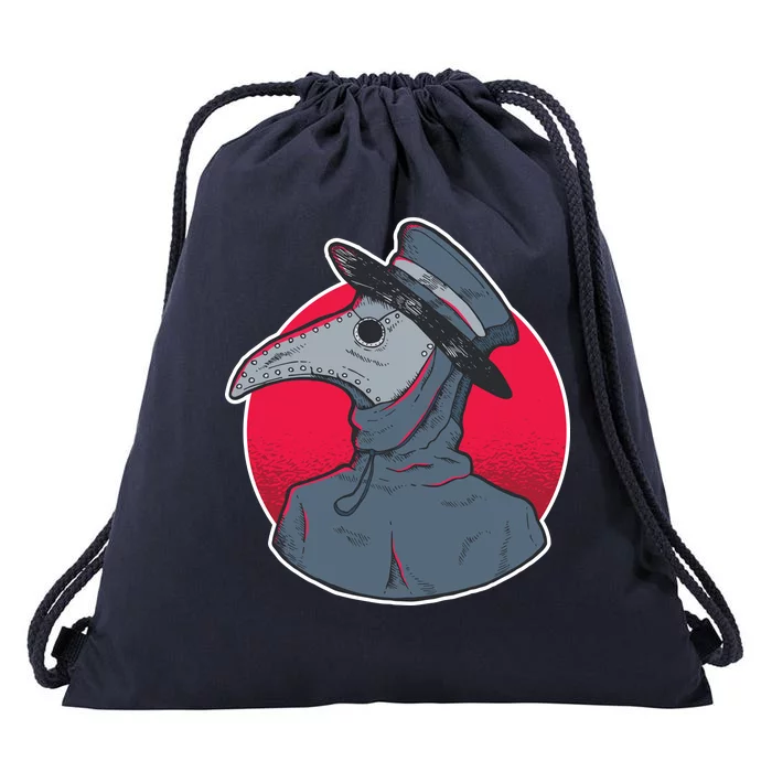 Plague Doctor Mask Drawstring Bag