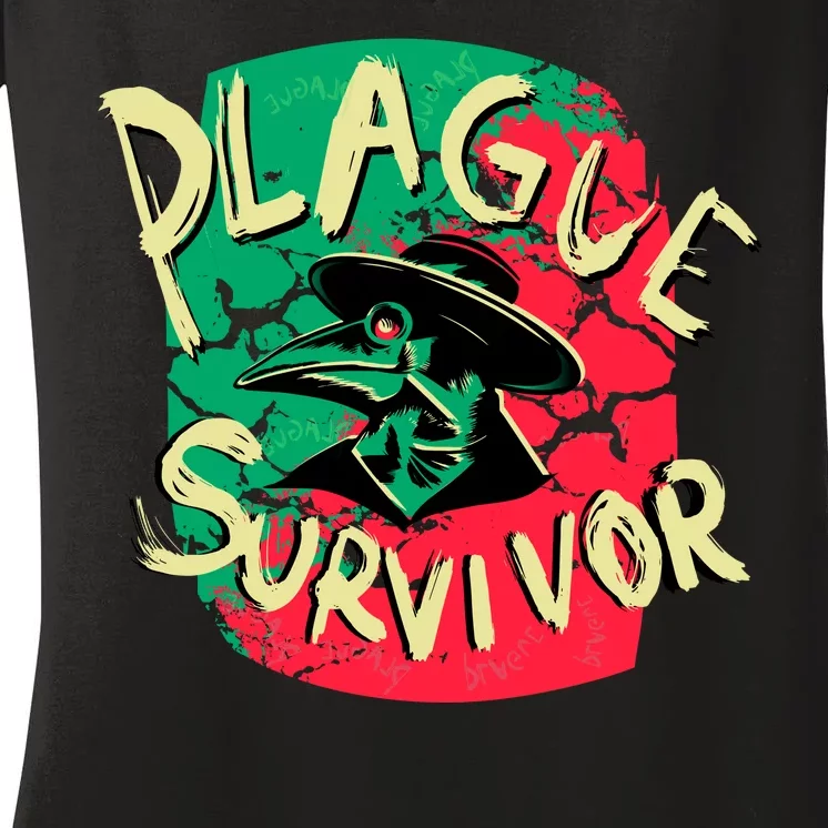 Plague Survivor Women's V-Neck T-Shirt