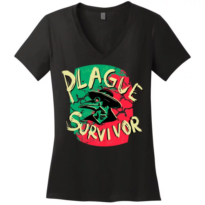 Plague Survivor Women's V-Neck T-Shirt