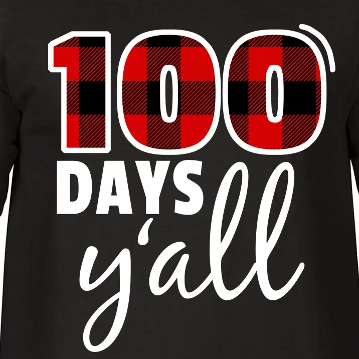 Plaid 100 Days Y'all Funny 100th Day Of School Comfort Colors T-Shirt