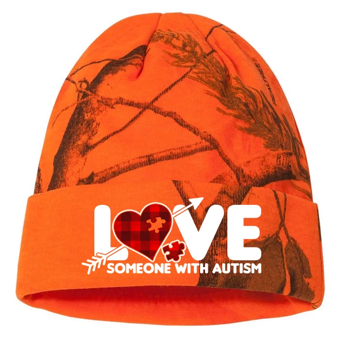 Plaid Love Someone With Autism Kati - 12in Camo Beanie