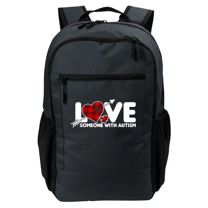 Plaid Love Someone With Autism Daily Commute Backpack