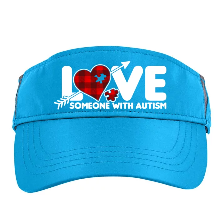 Plaid Love Someone With Autism Adult Drive Performance Visor