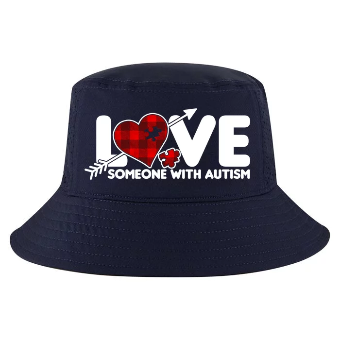 Plaid Love Someone With Autism Cool Comfort Performance Bucket Hat