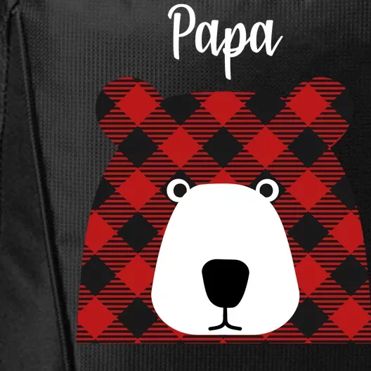 Plaid Pattern Papa Bear City Backpack