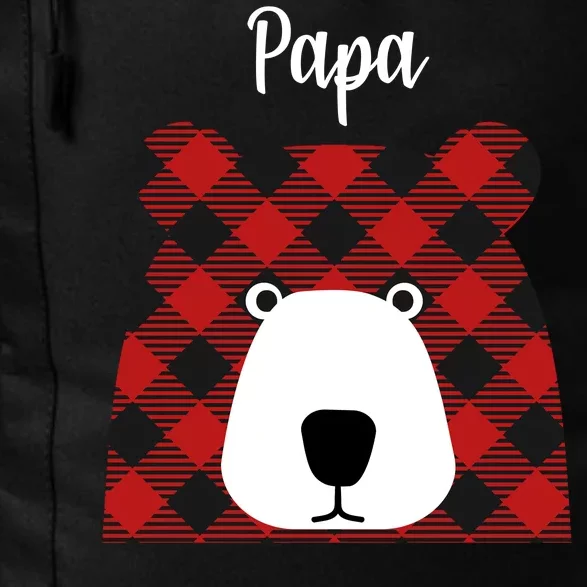 Plaid Pattern Papa Bear Daily Commute Backpack