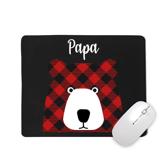 Plaid Pattern Papa Bear Mousepad