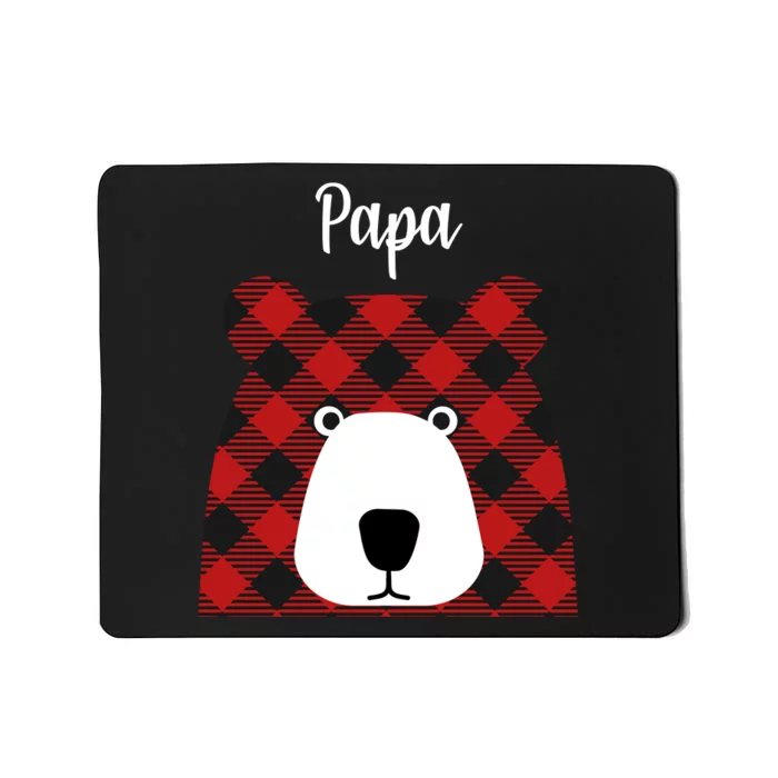 Plaid Pattern Papa Bear Mousepad