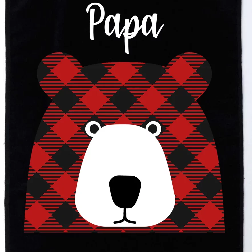 Plaid Pattern Papa Bear Platinum Collection Golf Towel