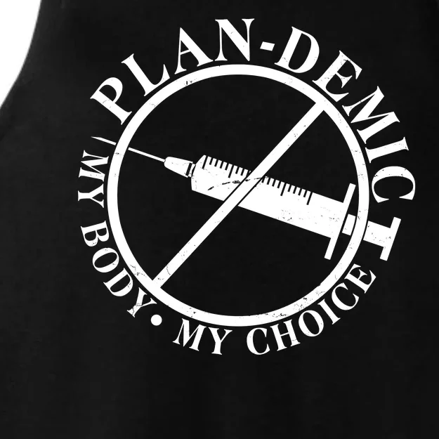 Plan-Demic My Body My Choice Ladies Tri-Blend Wicking Tank