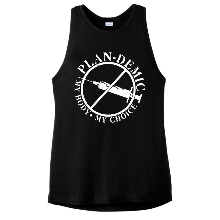 Plan-Demic My Body My Choice Ladies Tri-Blend Wicking Tank