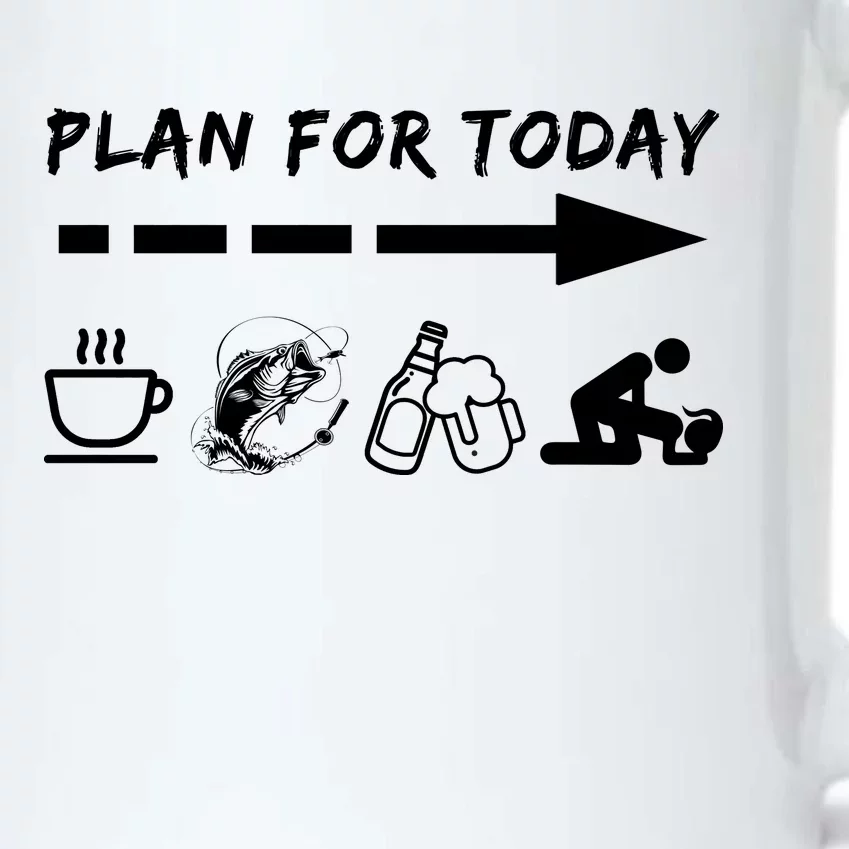 Plan For Today Coffee Fishing Beer Sex Black Color Changing Mug