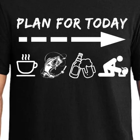 Plan For Today Coffee Fishing Beer Sex Pajama Set