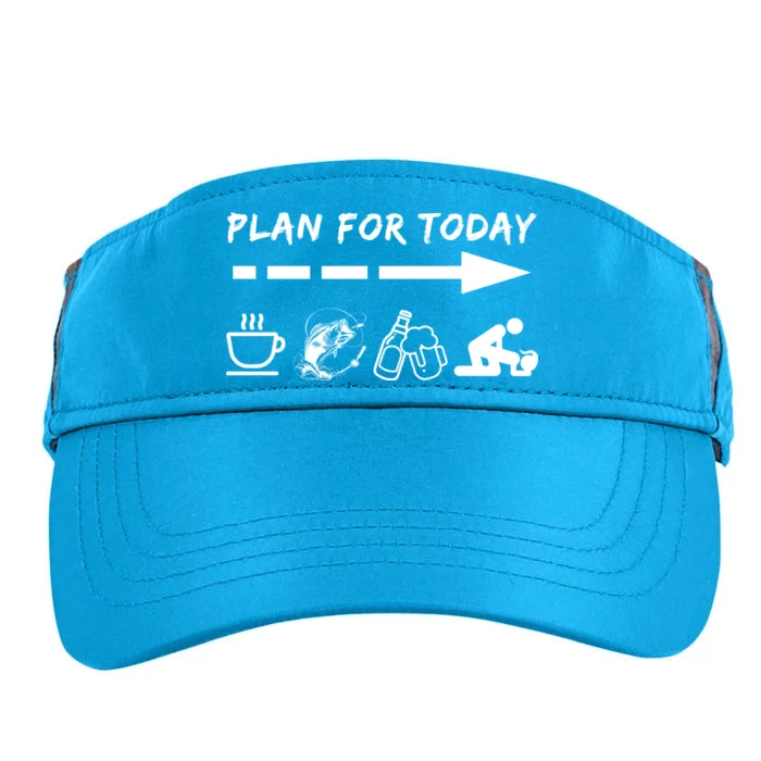 Plan For Today Coffee Fishing Beer Sex Adult Drive Performance Visor